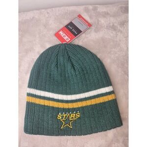 CCM Vintage Dallas Stars Face Off Beanie Hat OSFA Green/Gold NWT